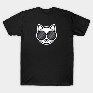 Cat Wearing Sunglasses | Black T-Shirt